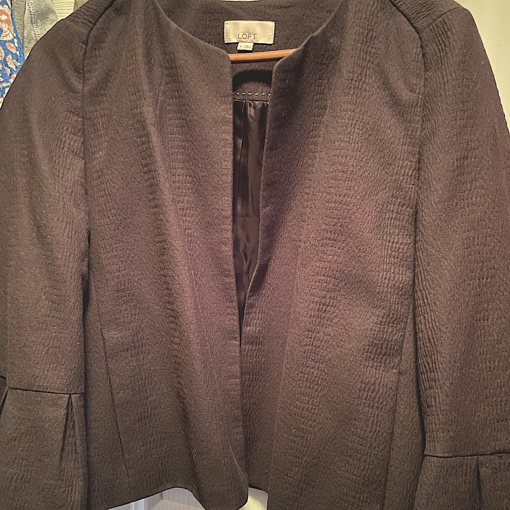 LOFT Navy blazer with bell sleeves- Size Medium